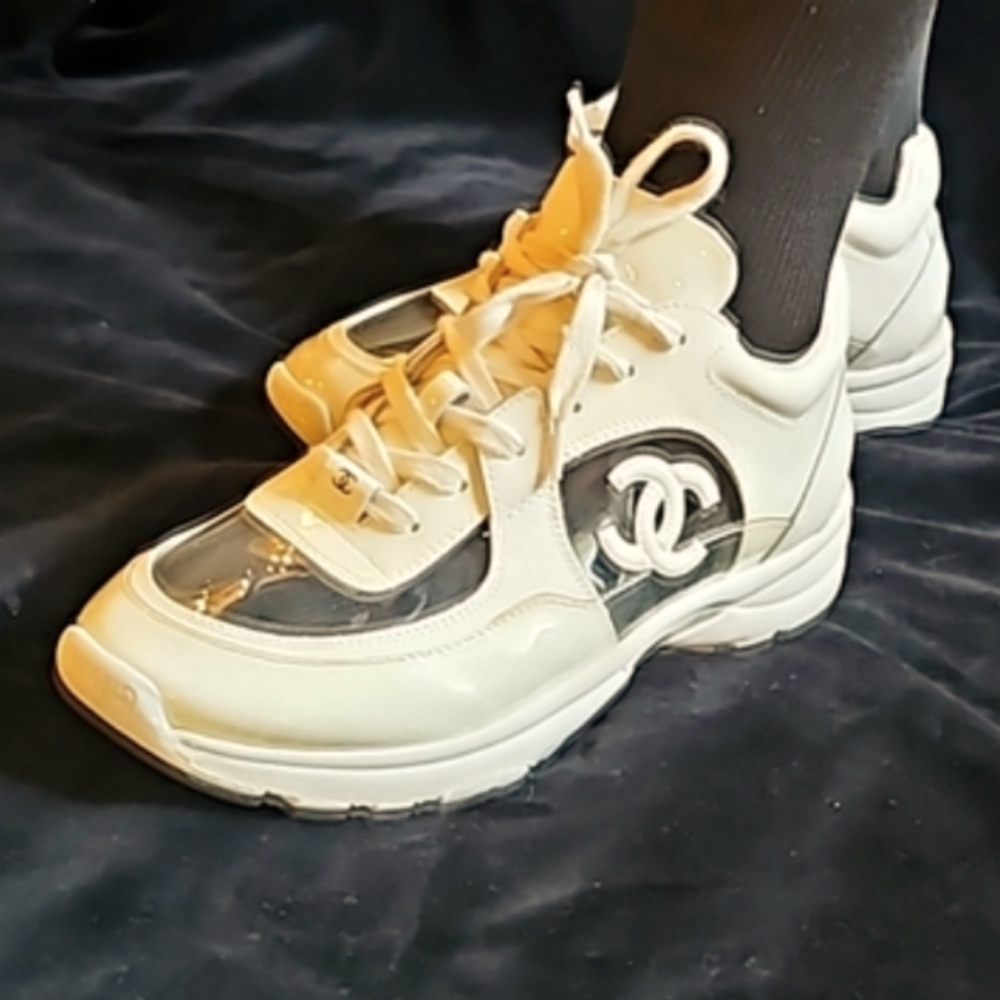 Closet Closing FINAL CHANEL CLEAR SNEAKERS